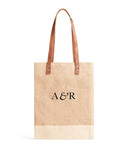 Wine Tote in Natural Ampersand