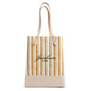 Wine Tote in Gold Stripe Occasion | Ships June 15