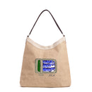Crescent Tote in Natural Tinned Sardines