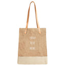 Wine Tote in Natural Silver Foil