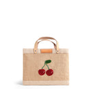 Petite Market Bag with Beaded Cherries
