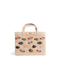 Petite Market Bag in Natural with Fish Tank Bead