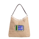Crescent Tote in Natural Tinned Sardines