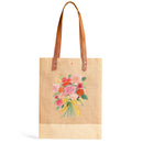 Wine Tote in Natural Bouquet by Amy Logsdon