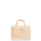 description_Our first Gold Foil Petite Market Bag