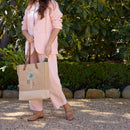 Wine Tote in Natural Palm Tree by Amy Logsdon