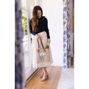 Wine Tote in Natural Peony by Amy Logsdon