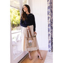 Wine Tote in Natural Peony by Amy Logsdon