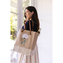 Wine Tote in Natural Peony by Amy Logsdon