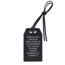 Personalized Leather Gift Tag Note in Black
