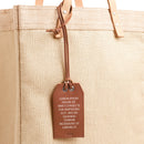 Personalized Leather Gift Tag with Note