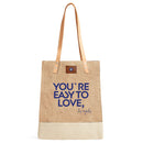 Wine Tote in Natural + Abigail Spencer Navy