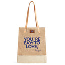 Wine Tote in Natural + Abigail Spencer Navy | Ships: June 15