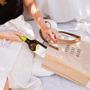 Wine Tote in Natural Ampersand