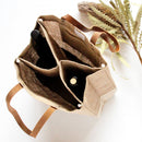 Wine Tote in Natural + Abigail Spencer Blue | Ships: June 15