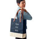 Wine Tote in Navy
