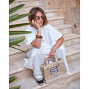 Petite Market Bag with Beaded Sardines | Ships: April 15