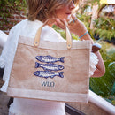 Petite Market Bag with Beaded Sardines | Ships: April 15