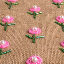 Petite Market Bag with Beaded Flowers | Ships: June 15