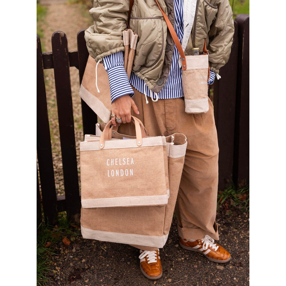 Market Tote in Natural (Mahjong Collection)