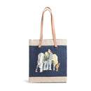 🎨 Custom Equestrian Portrait Market Tote in Navy for AWHC