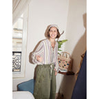 Petite Market Bag in Natural with Fish Tank Bead