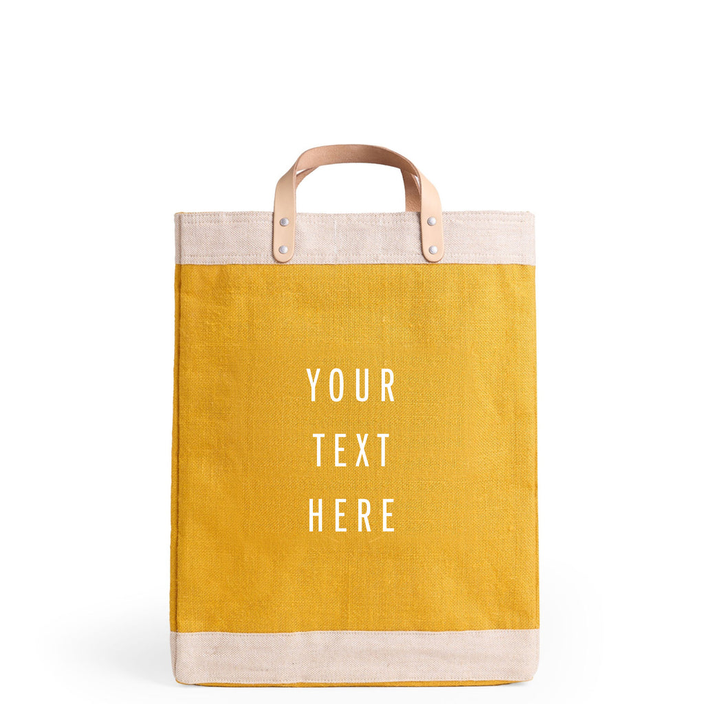 Market Bag in Carrot — customizable front