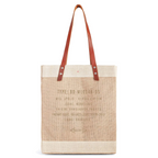 Market Tote in Natural Palm Tree by Amy Logsdon