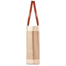 Market Tote in Natural with Powder Blue Bow by Amy Logsdon