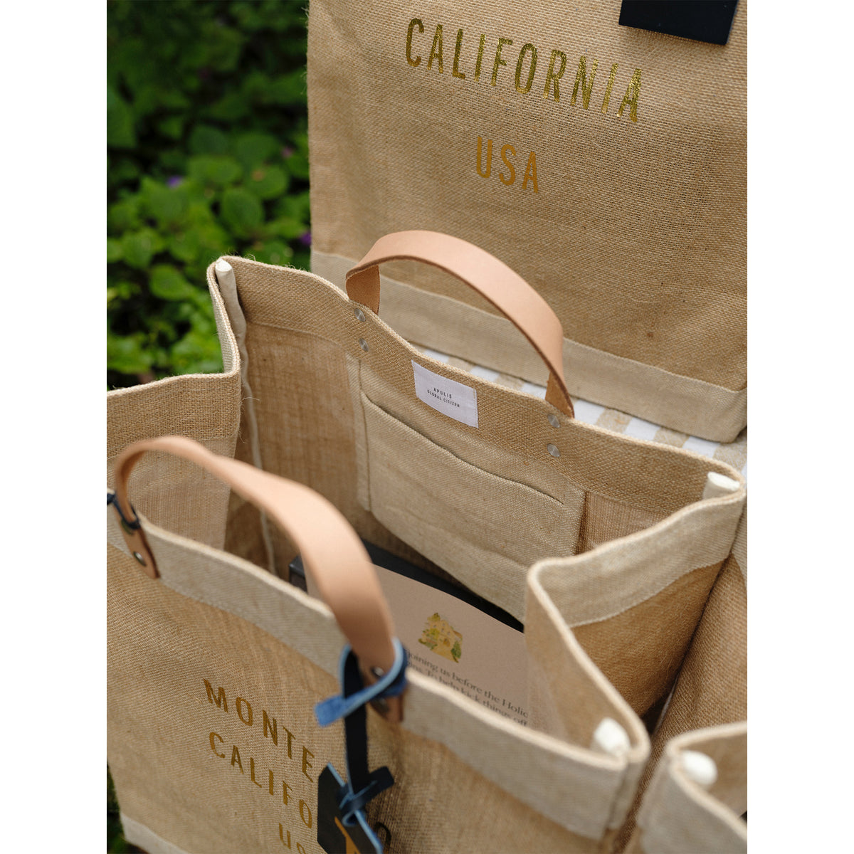 Petite Market Bag in Natural Gold Foil