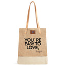 Wine Tote in Natural + Abigail Spencer Black | Ships: June 15