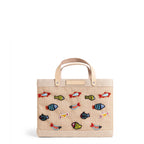Petite Market Bag in Natural with Fish Tank Bead