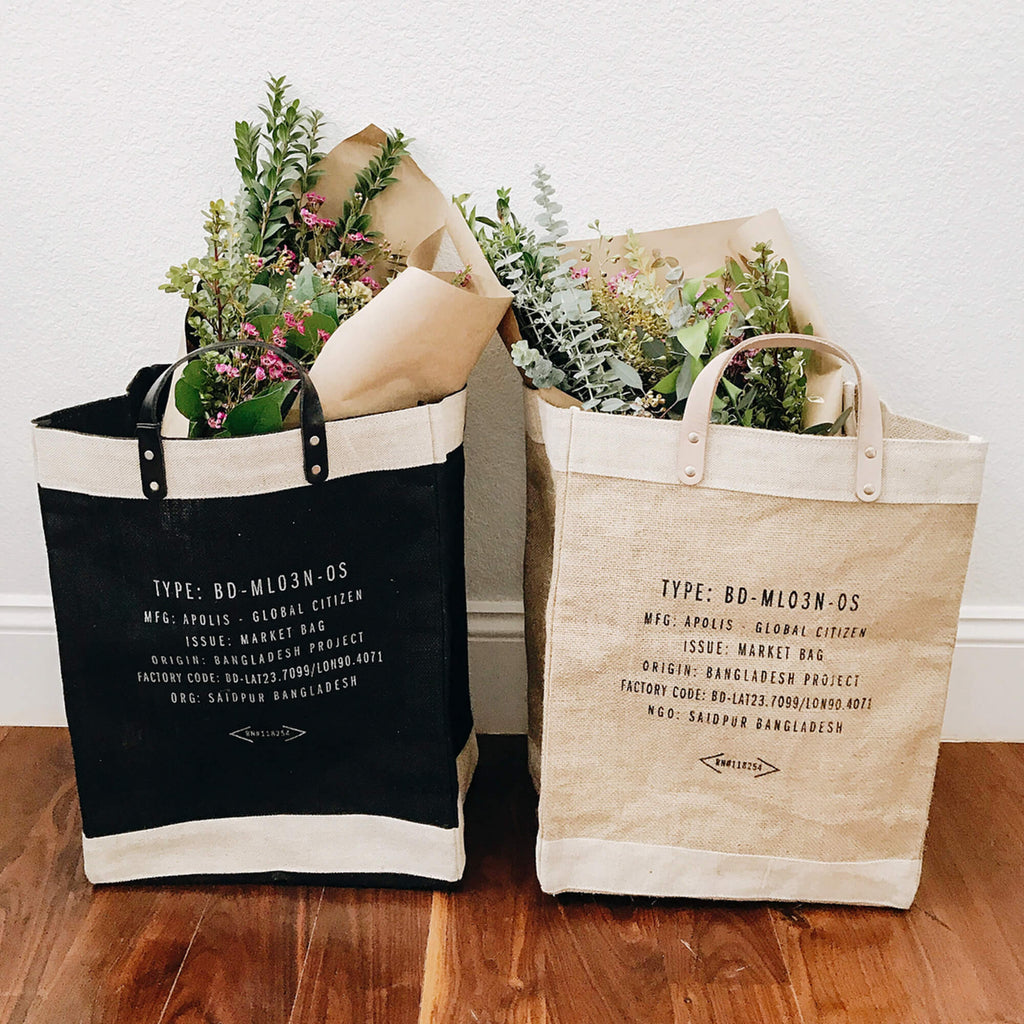 Market Bag in Black (Mahjong Collection)