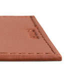 Personalized Leather Gift Tag Monogram Shadow in Dark Brown
