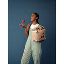 Petite Market Bag with Beaded Cherries