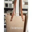 Wine Tote in Natural Paw