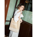 Wine Tote in Natural with Oversize Monogram
