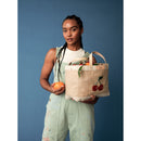 Petite Market Bag with Beaded Cherries