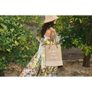 Wine Tote in Natural + Abigail Spencer Blue | Ships: June 15