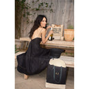 Wine Tote in Natural + Abigail Spencer Black | Ships: June 15