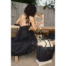 Wine Tote in Natural + Abigail Spencer Black | Ships: June 15
