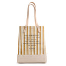 Wine Tote in Gold Stripe Large Monogram | Ships June 15