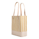Wine Tote in Gold Stripe Occasion | Ships June 15