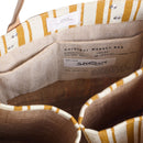 Wine Tote in Gold Stripe Large Monogram | Ships June 15
