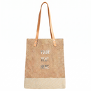 Wine Tote in Natural Silver Foil