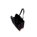 Wine Tote in Black with Monogram