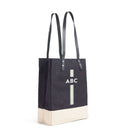 Wine Tote in Black with Monogram