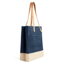 Wine Tote in Navy Gold Foil