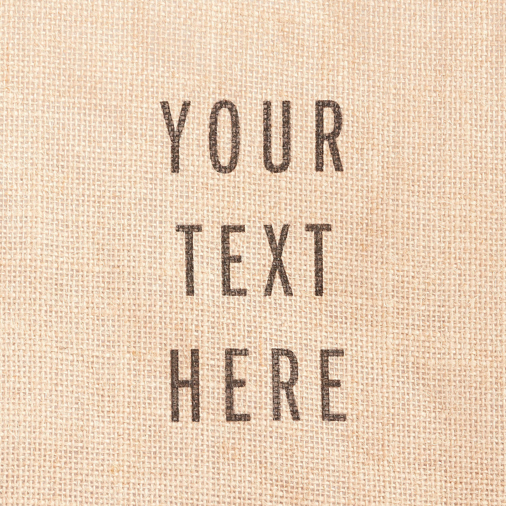 description_Custom printed text with eco-friendly ink.