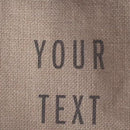 Market Tote in Natural with Black Monogram